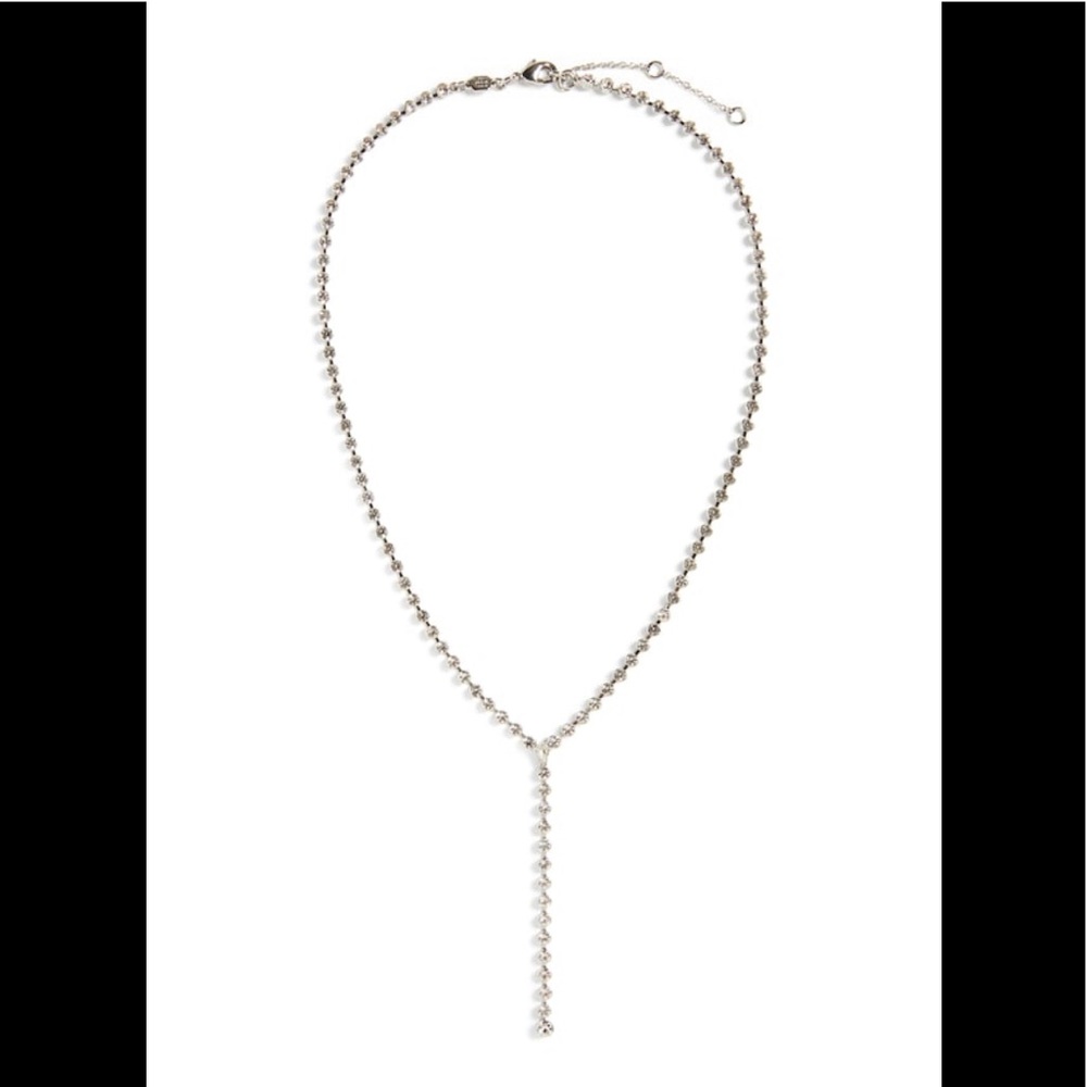 BANANA REPUBLIC SILVER GLITZY Y NECKLACE